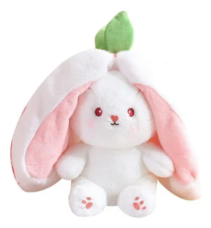 Peluche De Conejo Reversible Grande Regalo Kawaii Juguete
